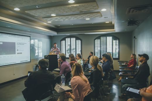 A training session in progress in a lecture room